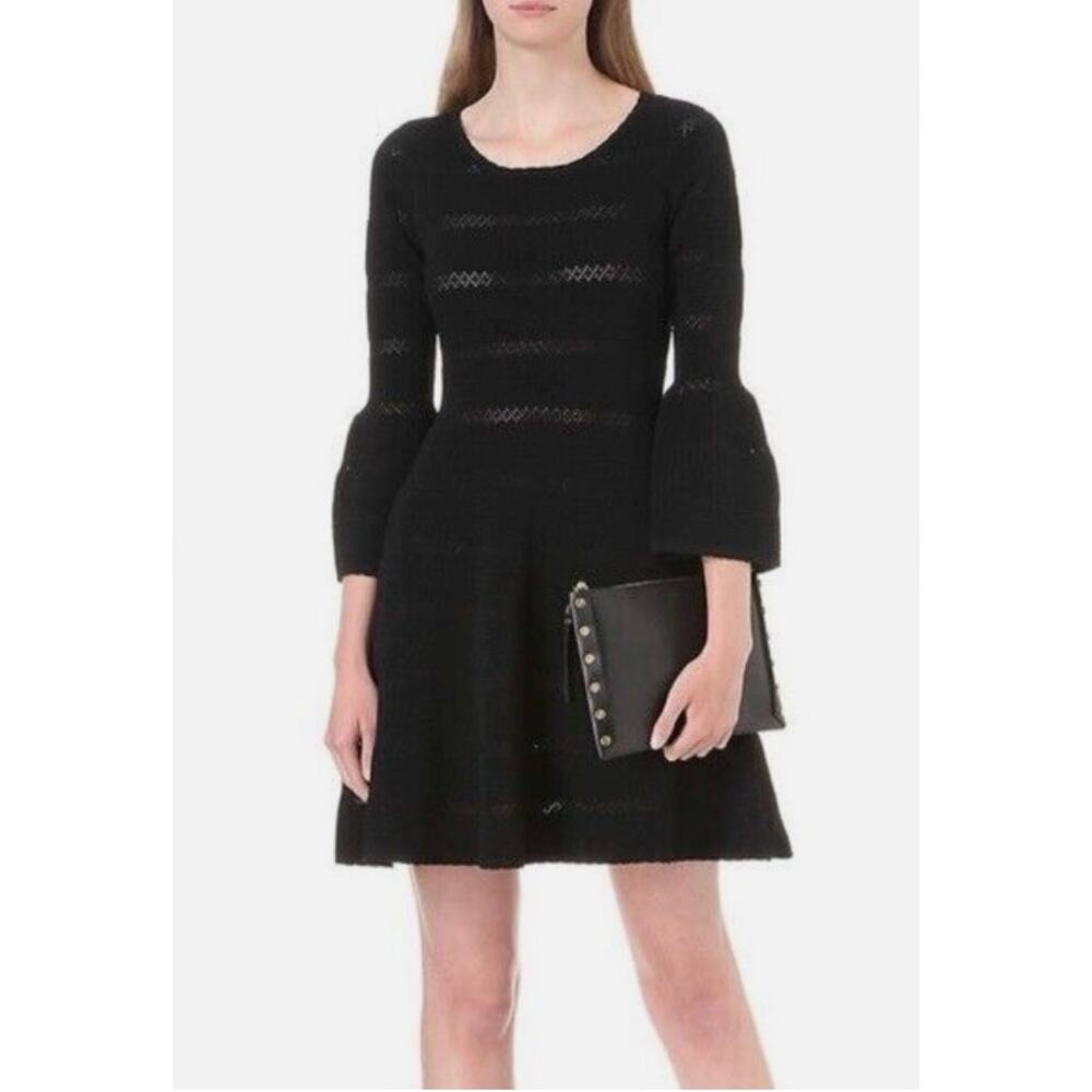 Sandro Paris Carmen Knit Dress Black Small